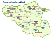 Карта Самцхе-Джавахети
